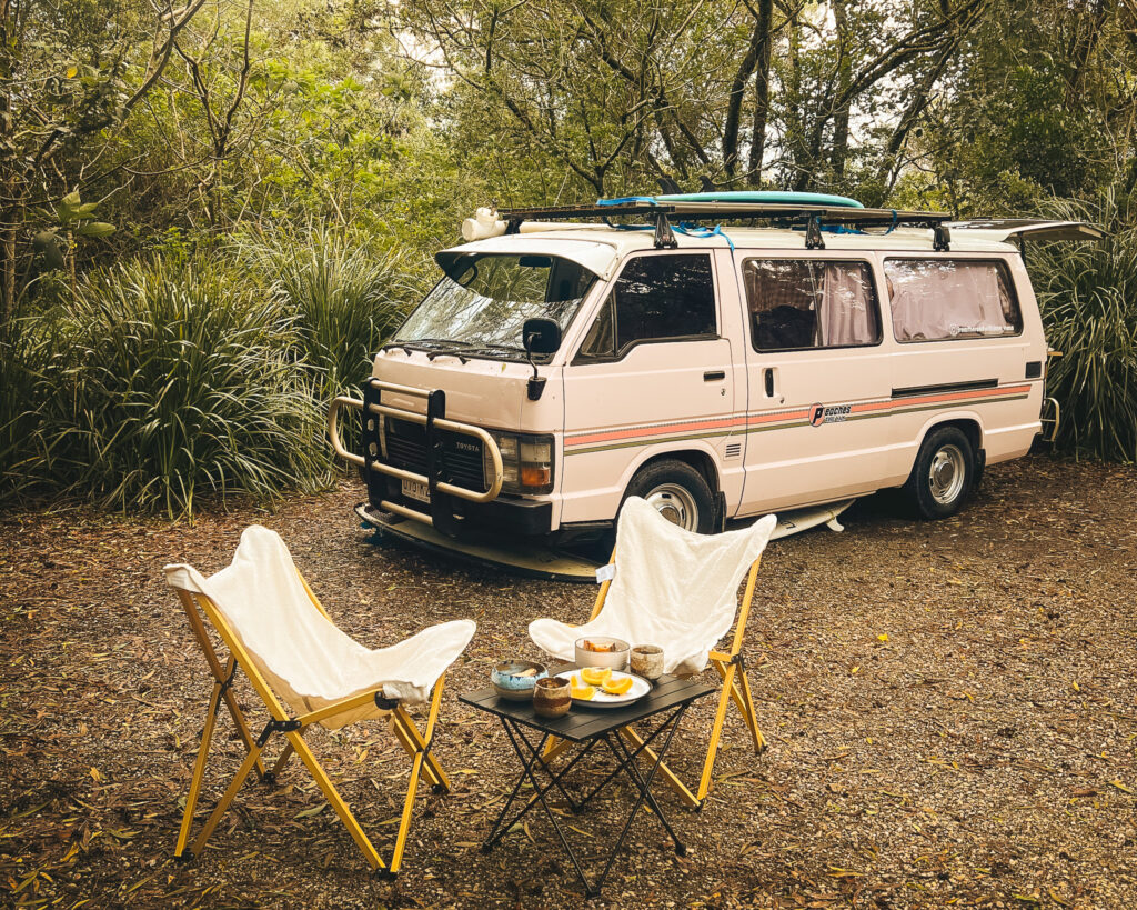 Peaches the 1985 toyota hiace self built Australia